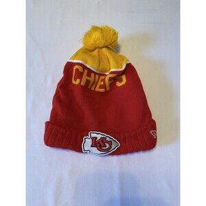 Kansas City Chiefs Knit Beanie Winter Hat Pom Pom NFL Football Sports